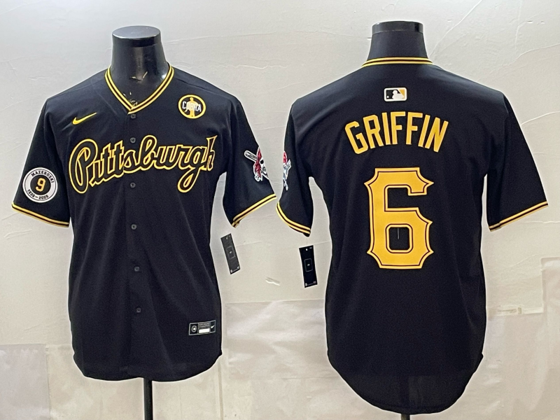 Men Pittsburgh Pirates #6 Griffin black Game 2026 Nike MLB Jersey 0401001